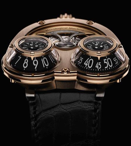 Tiempo y poder con el reloj MEGAWIND de MB&F de oro y titanio